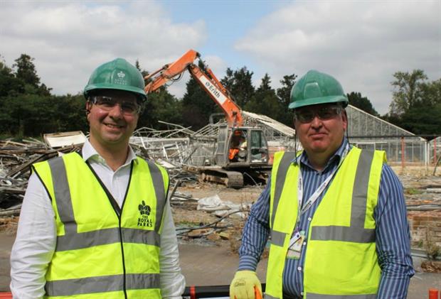 Andrew Scattergood, Chief Executive, The Royal Parks (L) and Steve Edwards (R)