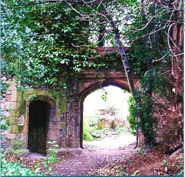 The ruined tower and gateway at Park Hill, Streatham
