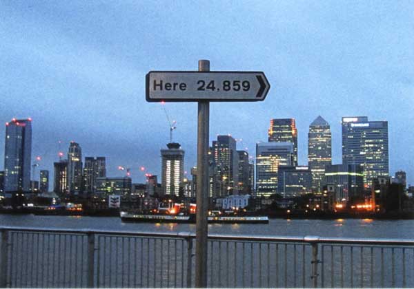 Thomson & Craighead's signpost 'Here', 2013